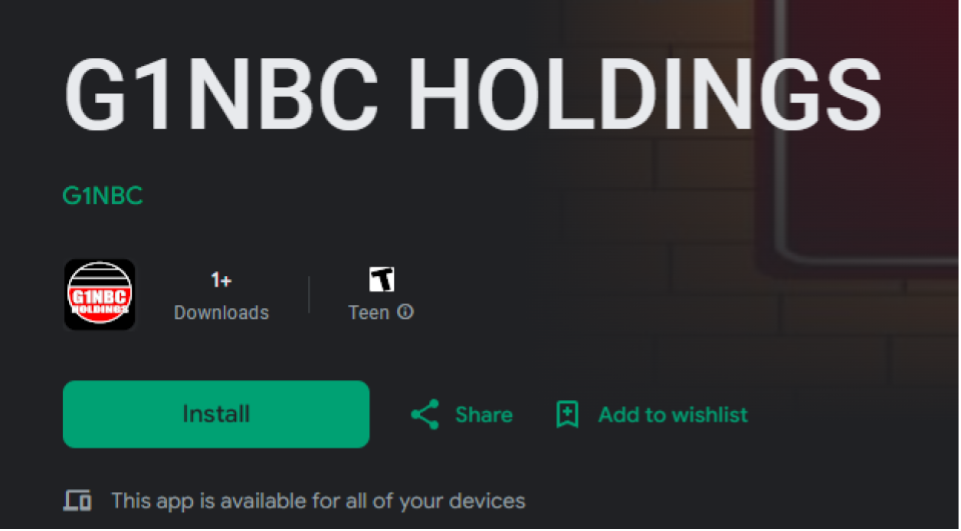 G1NBC HOLDINGS APP